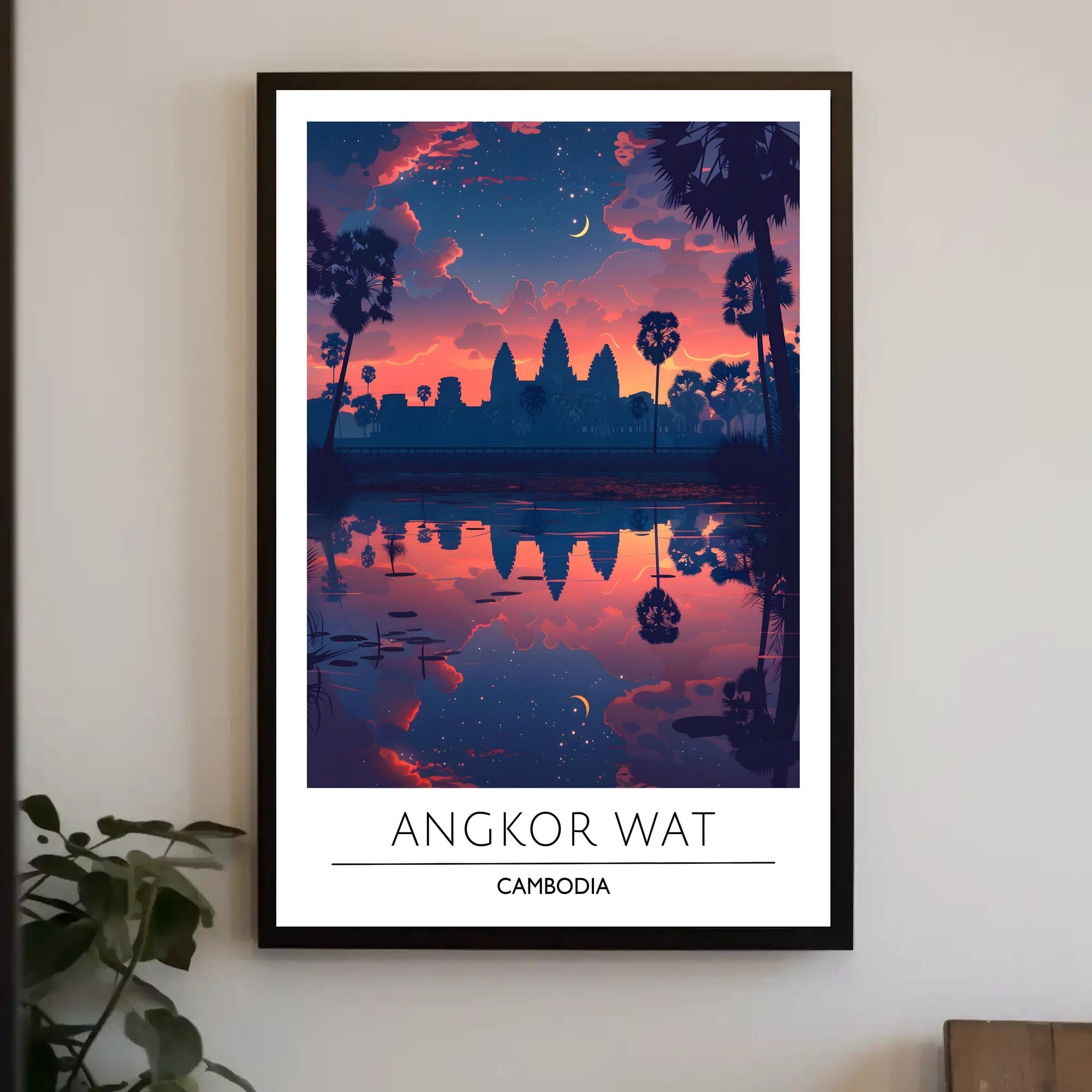 Angkor Wat Serene Sunset Cultural Heritage Poster PosterGoat
