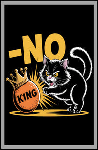 Animated Cat with Crown - Animal Poster PosterGoat