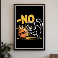 Animated Cat with Crown - Animal Poster PosterGoat