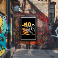 Animated Cat with Crown - Animal Poster PosterGoat