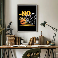 Animated Cat with Crown - Animal Poster PosterGoat