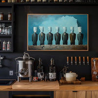 Anonymous Men in Suits Surreal Artistic Poster PosterGoat