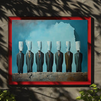Anonymous Men in Suits Surreal Artistic Poster PosterGoat