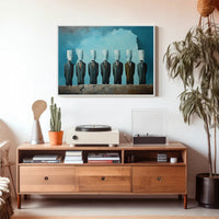 Anonymous Men in Suits Surreal Artistic Poster PosterGoat