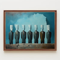 Anonymous Men in Suits Surreal Artistic Poster PosterGoat