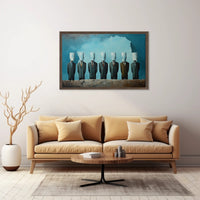 Anonymous Men in Suits Surreal Artistic Poster PosterGoat