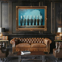 Anonymous Men in Suits Surreal Artistic Poster PosterGoat