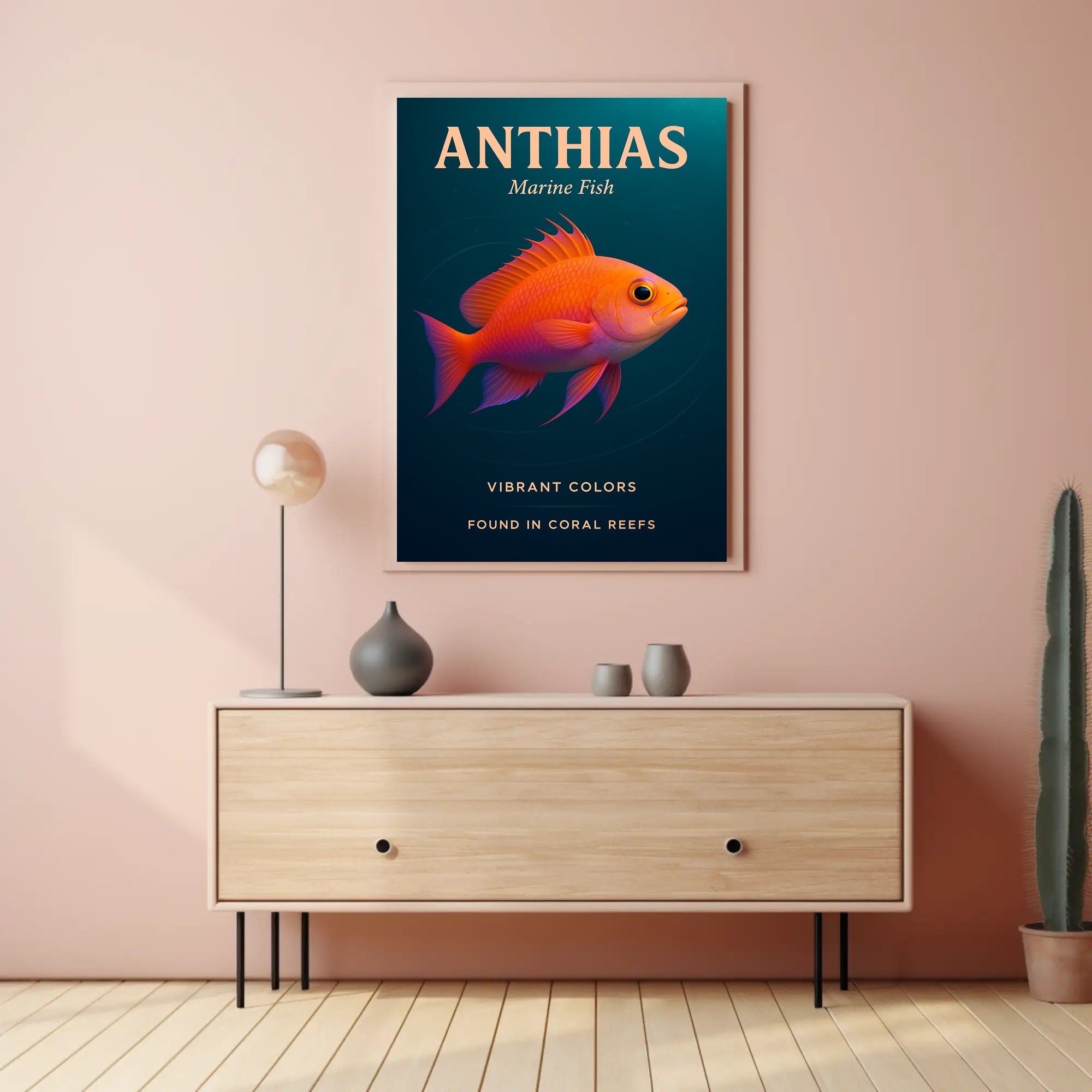 Anthias Vibrant Colors Poster PosterGoat