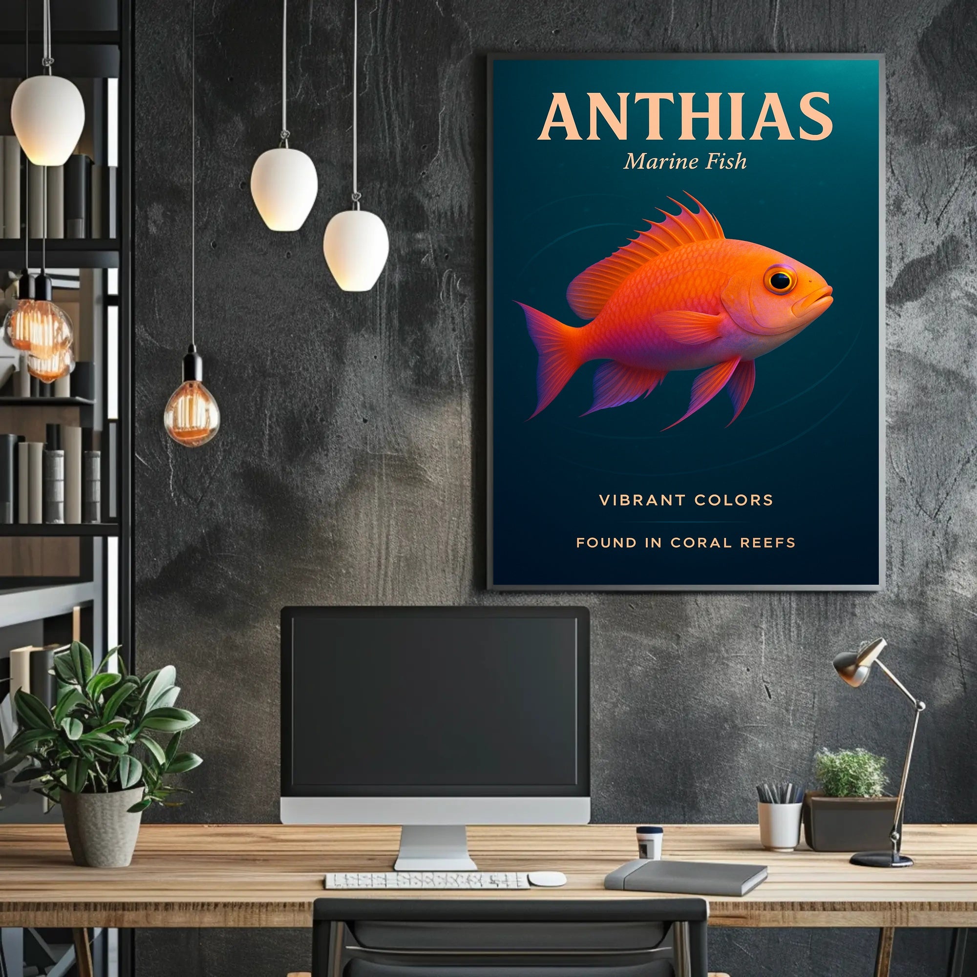 Anthias Vibrant Colors Poster PosterGoat