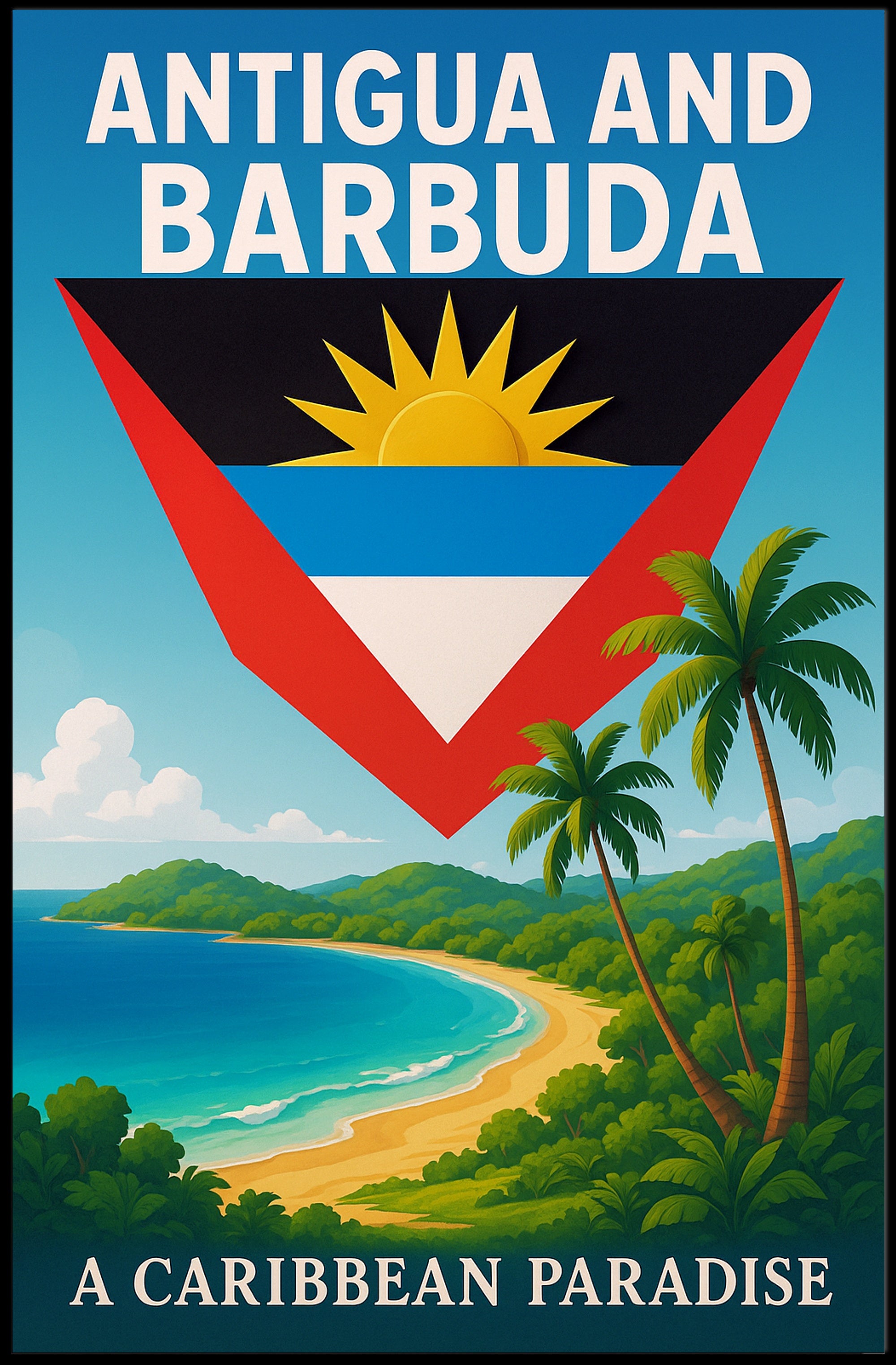 Antigua and Barbuda A Caribbean Paradise Poster PosterGoat