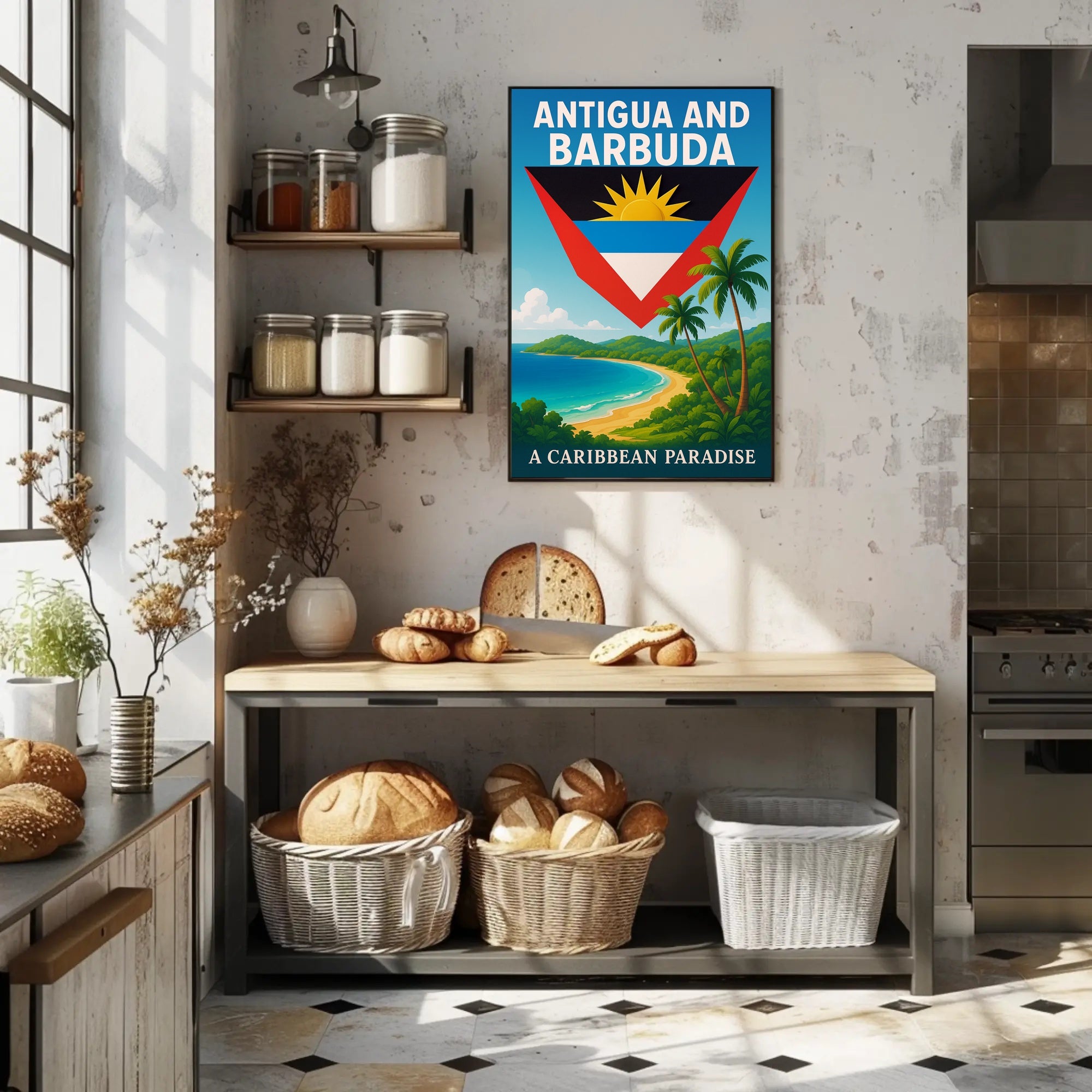 Antigua and Barbuda A Caribbean Paradise Poster PosterGoat