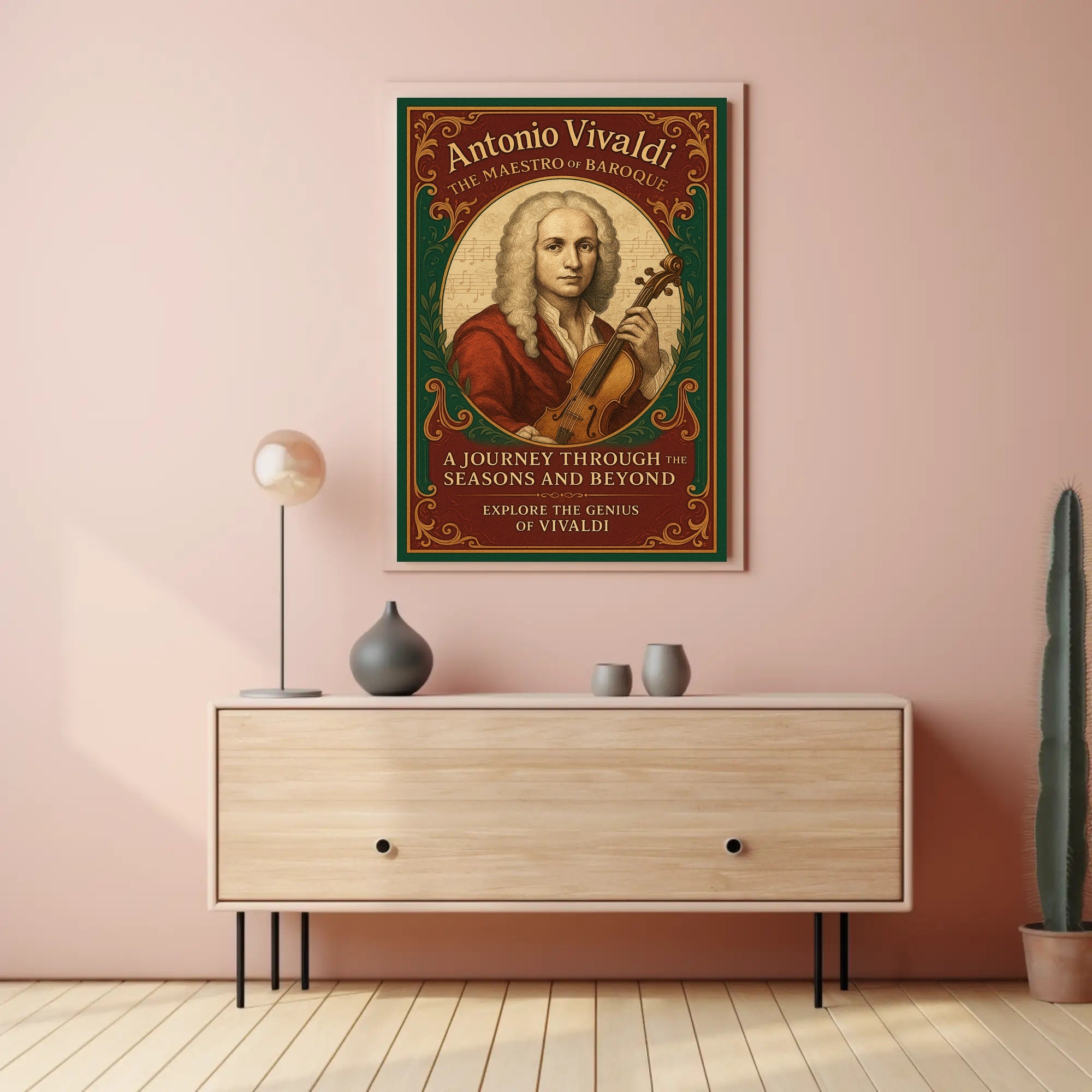Antonio Vivaldi The Maestro of Baroque Poster PosterGoat