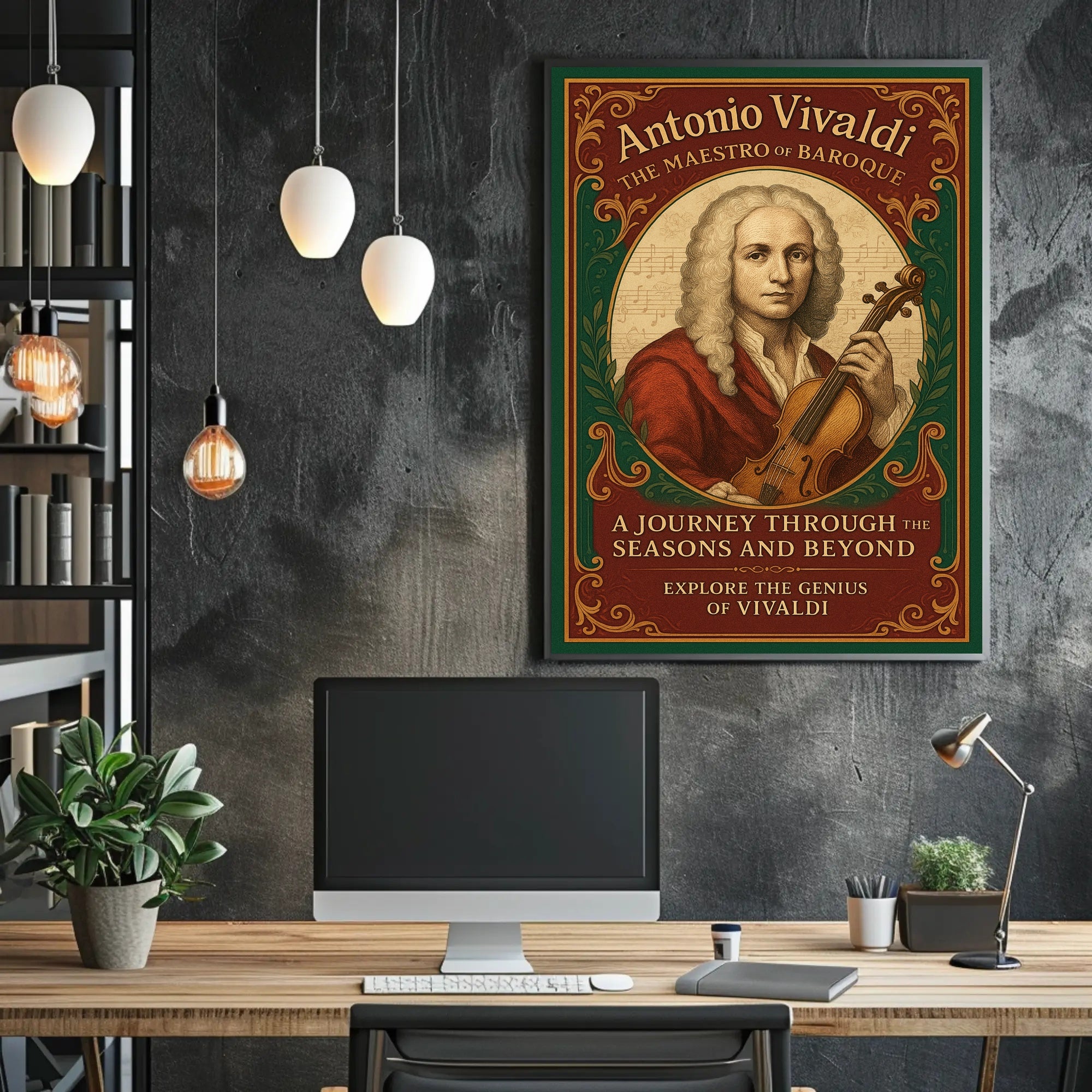 Antonio Vivaldi The Maestro of Baroque Poster PosterGoat