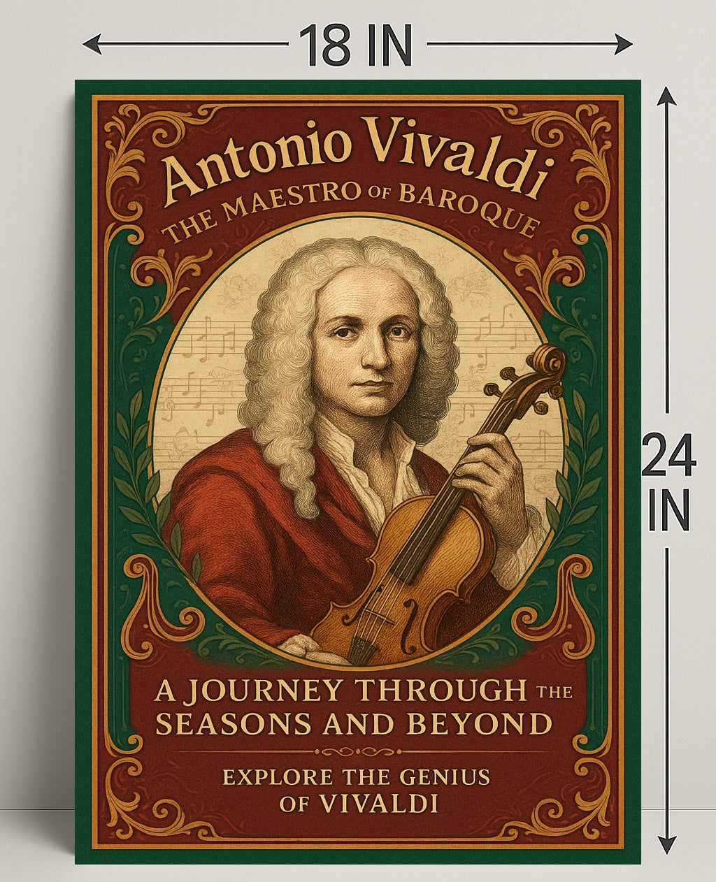 Antonio Vivaldi The Maestro of Baroque Poster PosterGoat