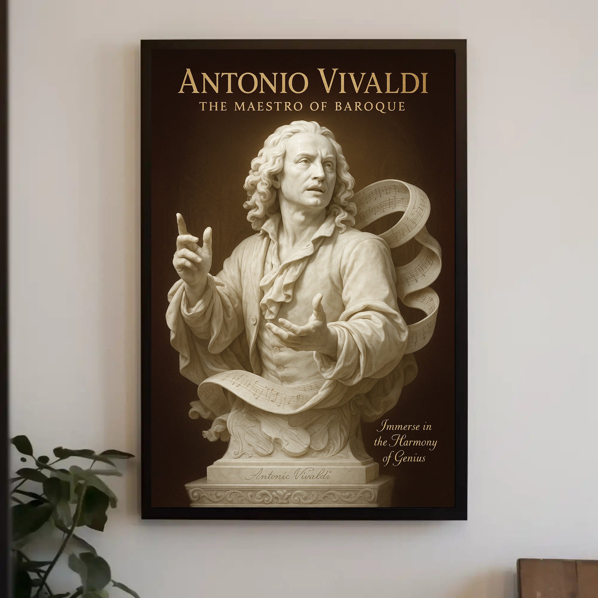 Antonio Vivaldi The Maestro of Baroque Poster PosterGoat