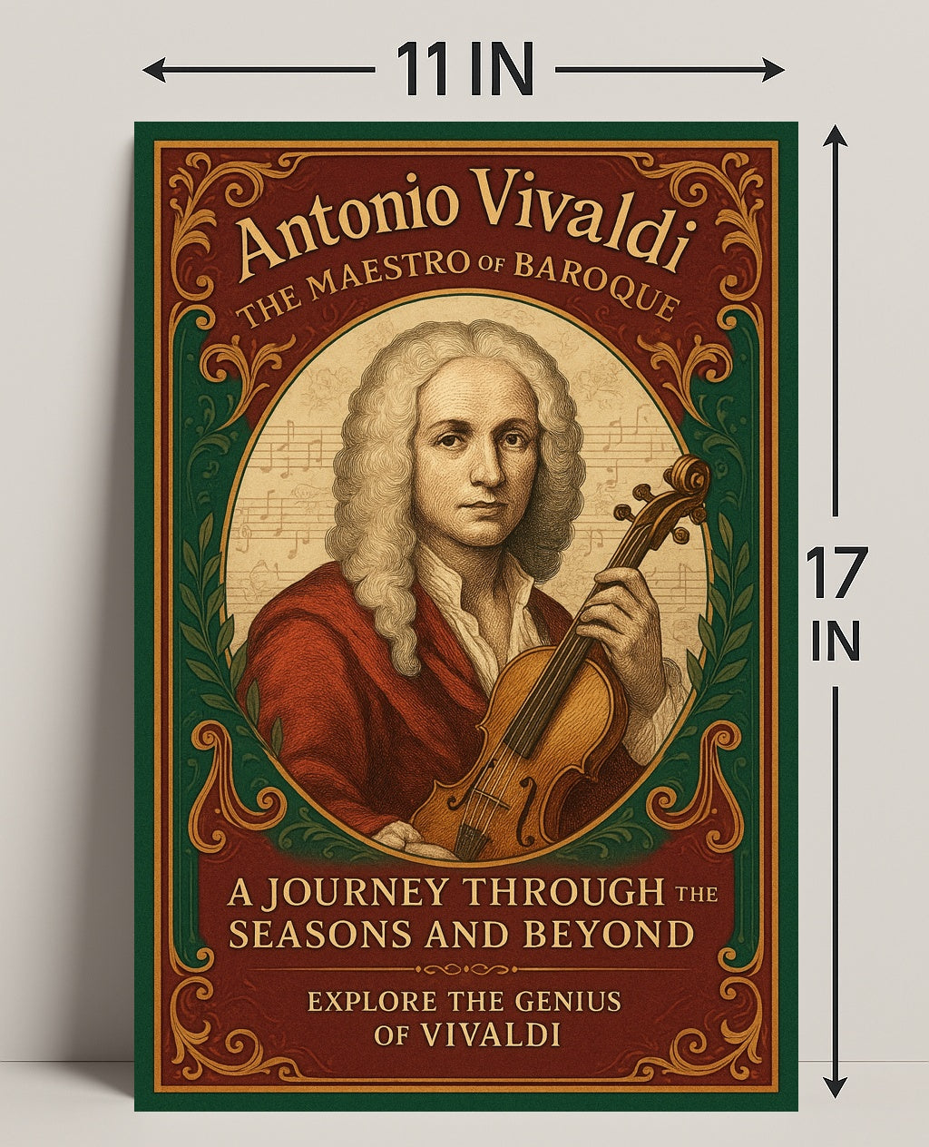Antonio Vivaldi The Maestro of Baroque Poster PosterGoat