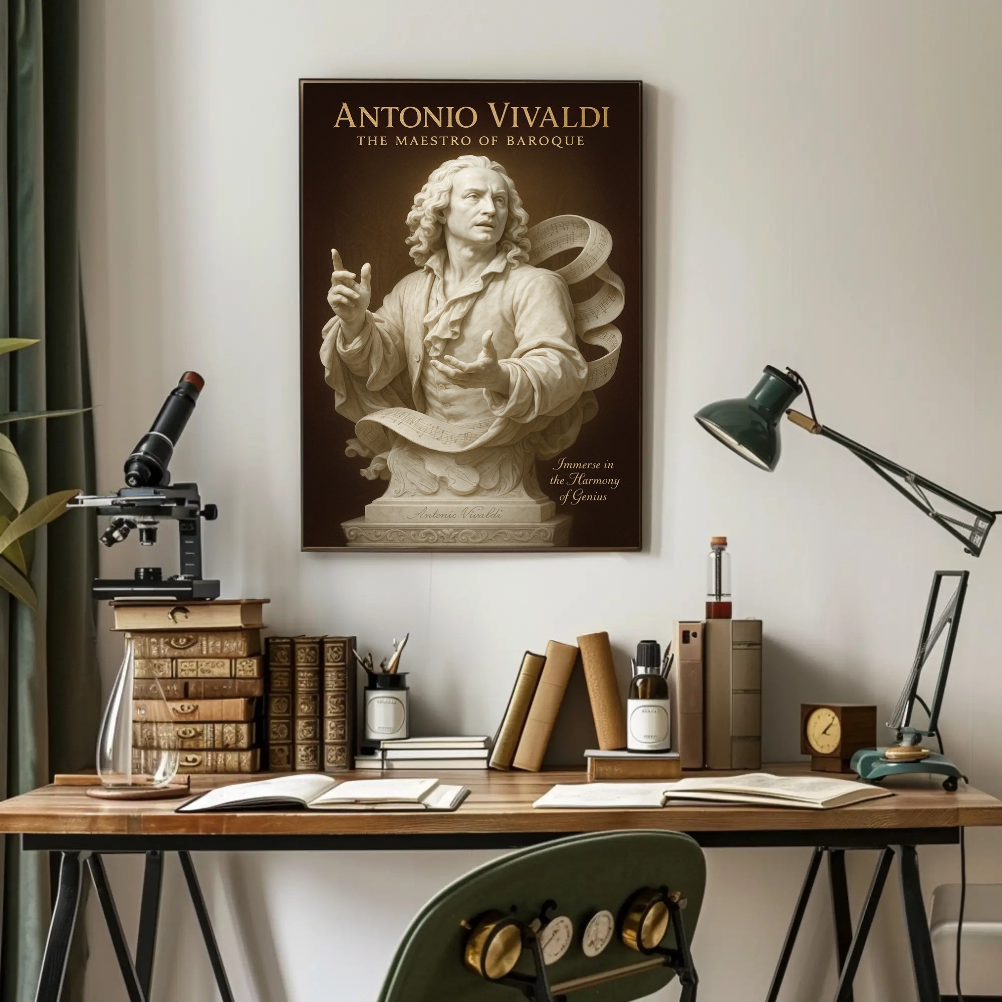 Antonio Vivaldi The Maestro of Baroque Poster PosterGoat