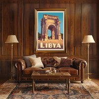 Arch of Septimius Severus Vintage Libya Travel Poster PosterGoat