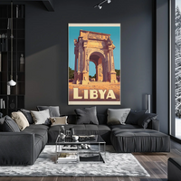 Arch of Septimius Severus Vintage Libya Travel Poster PosterGoat