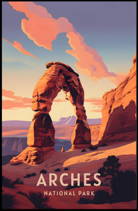 Arches National Park Sunset Vista National Park Poster PosterGoat