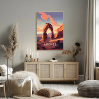 Arches National Park Sunset Vista National Park Poster PosterGoat