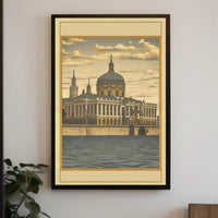 Architectural Elegance by the Water Poster PosterGoat