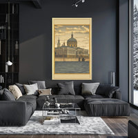 Architectural Elegance by the Water Poster PosterGoat