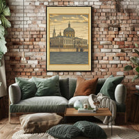 Architectural Elegance by the Water Poster PosterGoat