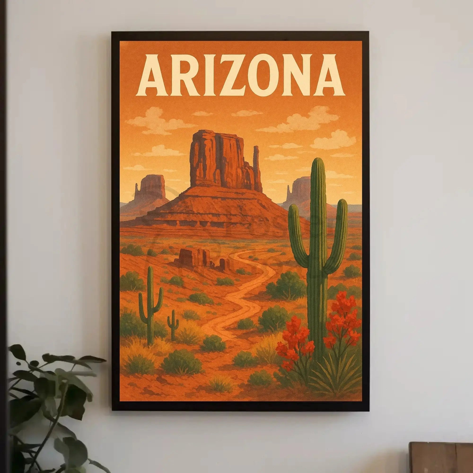 Arizona Desert Beauty Vintage Travel Masterpiece Poster PosterGoat