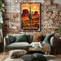 Arizona Desert Landscape Poster PosterGoat