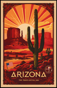Arizona Desert Sunrise Poster PosterGoat