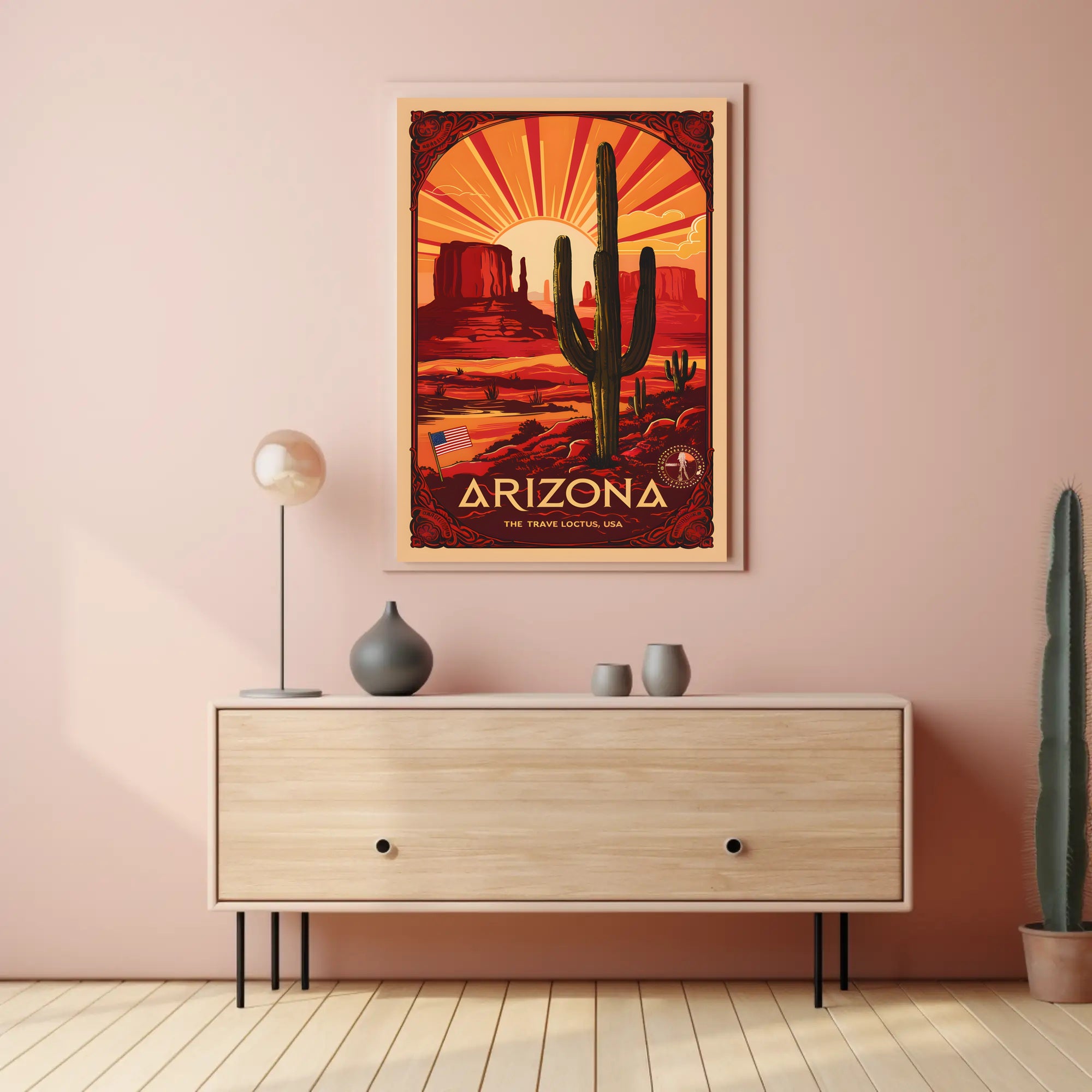 Arizona Desert Sunrise Poster PosterGoat