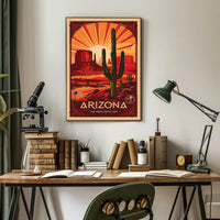 Arizona Desert Sunrise Poster PosterGoat