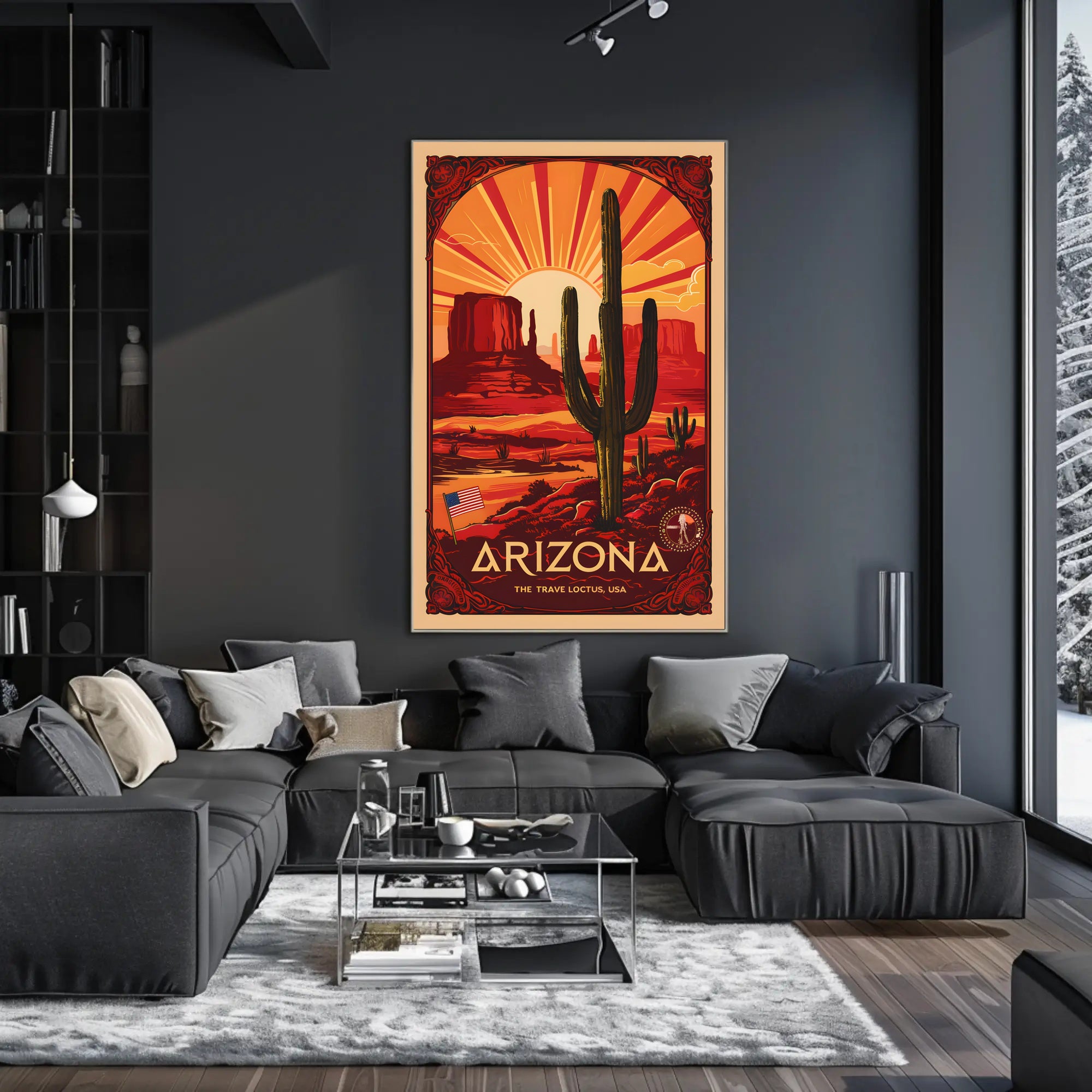 Arizona Desert Sunrise Poster PosterGoat