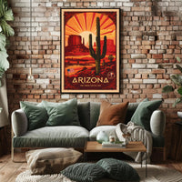 Arizona Desert Sunrise Poster PosterGoat