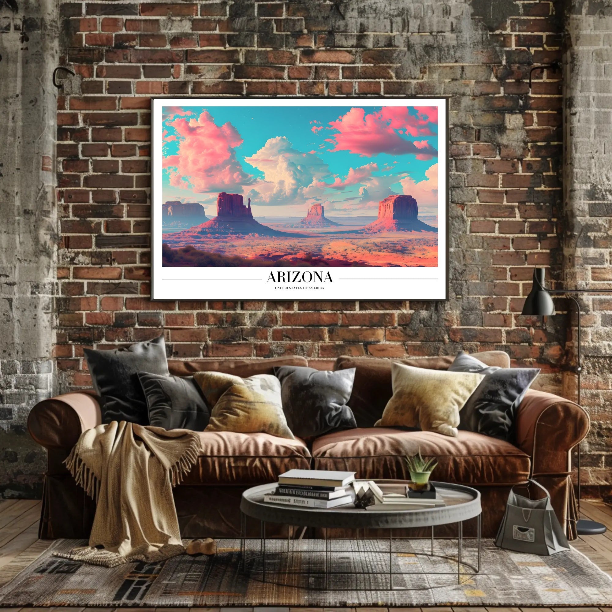 Arizona Monument Valley Modern Travel Poster PosterGoat