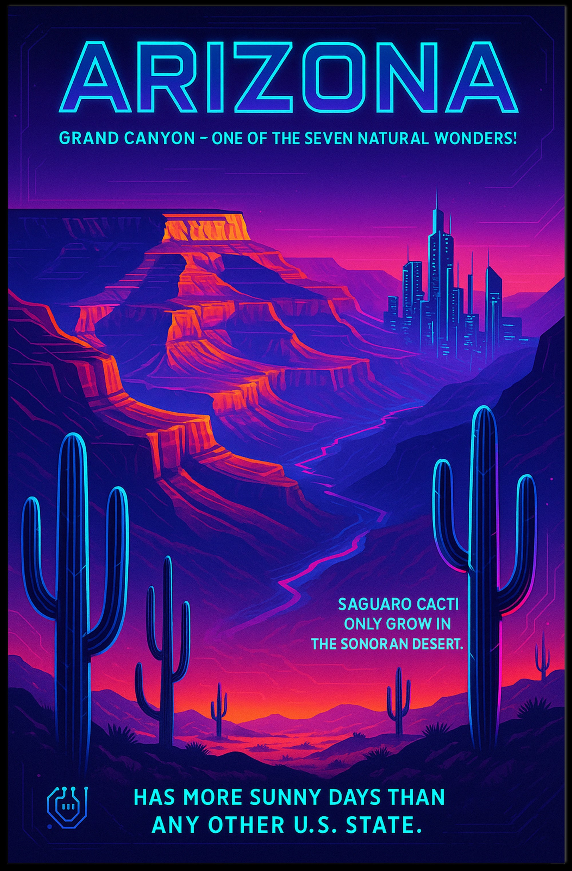 Arizona The Sunny State Poster PosterGoat