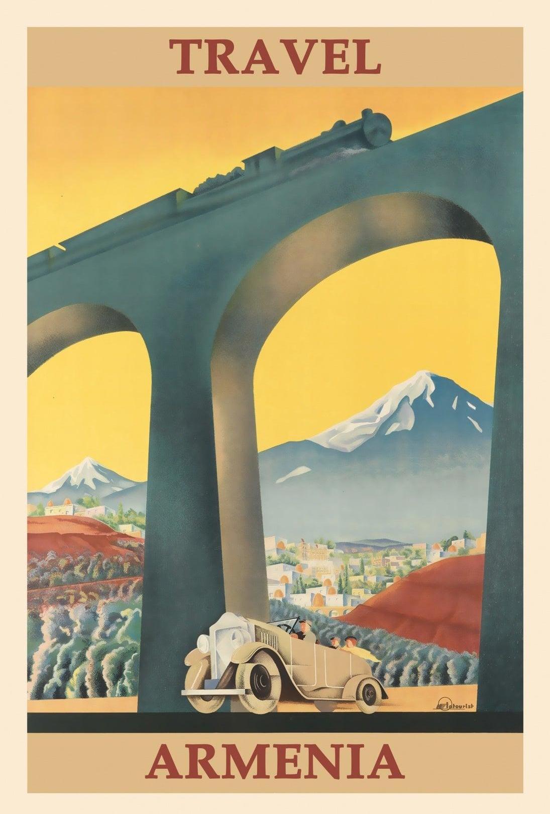 Armenia Vintage Travel Art Deco Poster PosterGoat