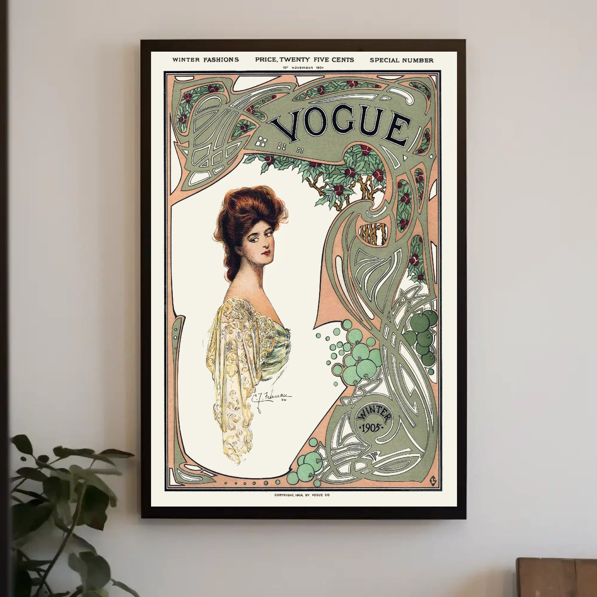 Art Nouveau Fashion 1905 Poster Cultural or Heritage Poster PosterGoat
