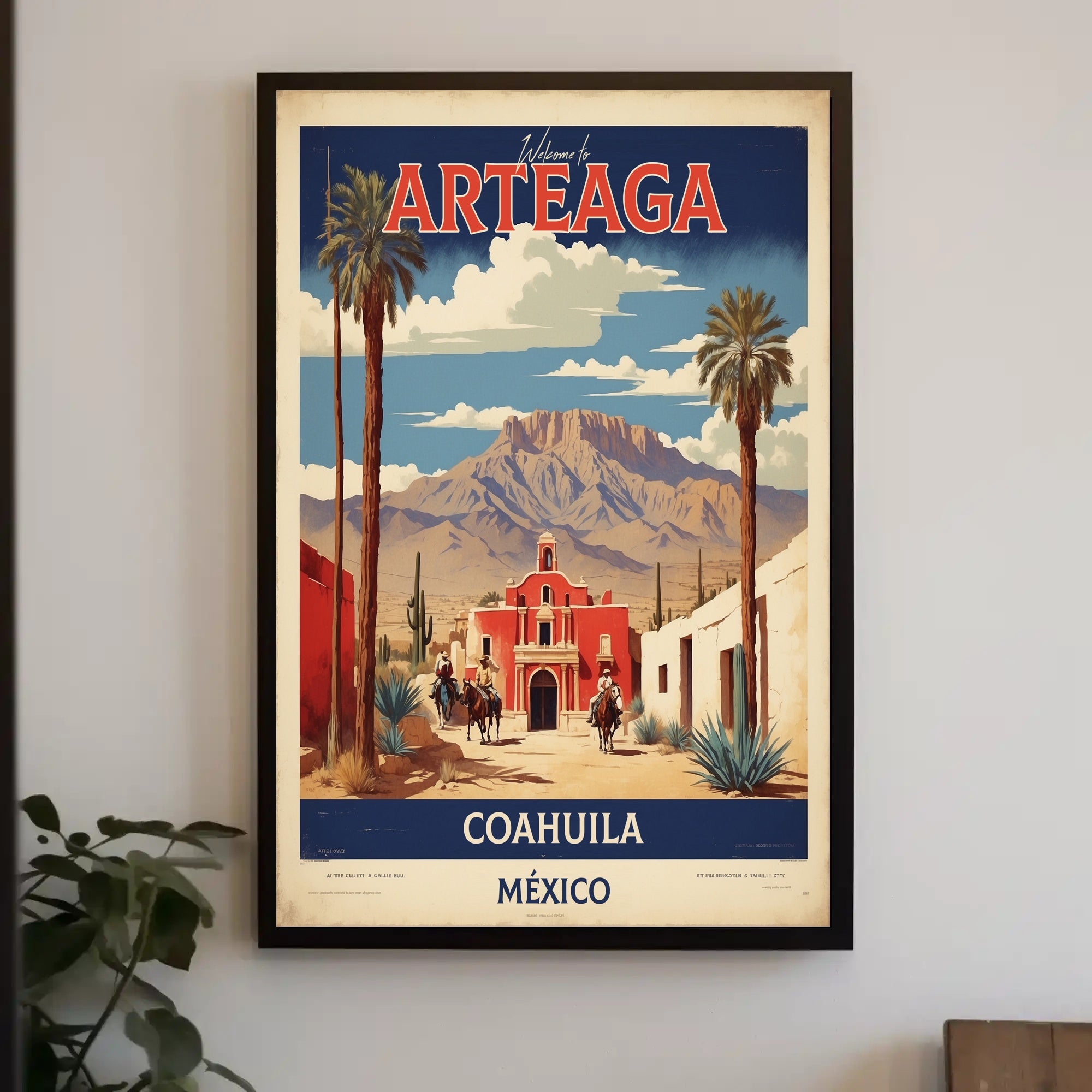 Arteaga Vintage Travel Advertisement with Heritage and Desert Travel Poster PosterGoat