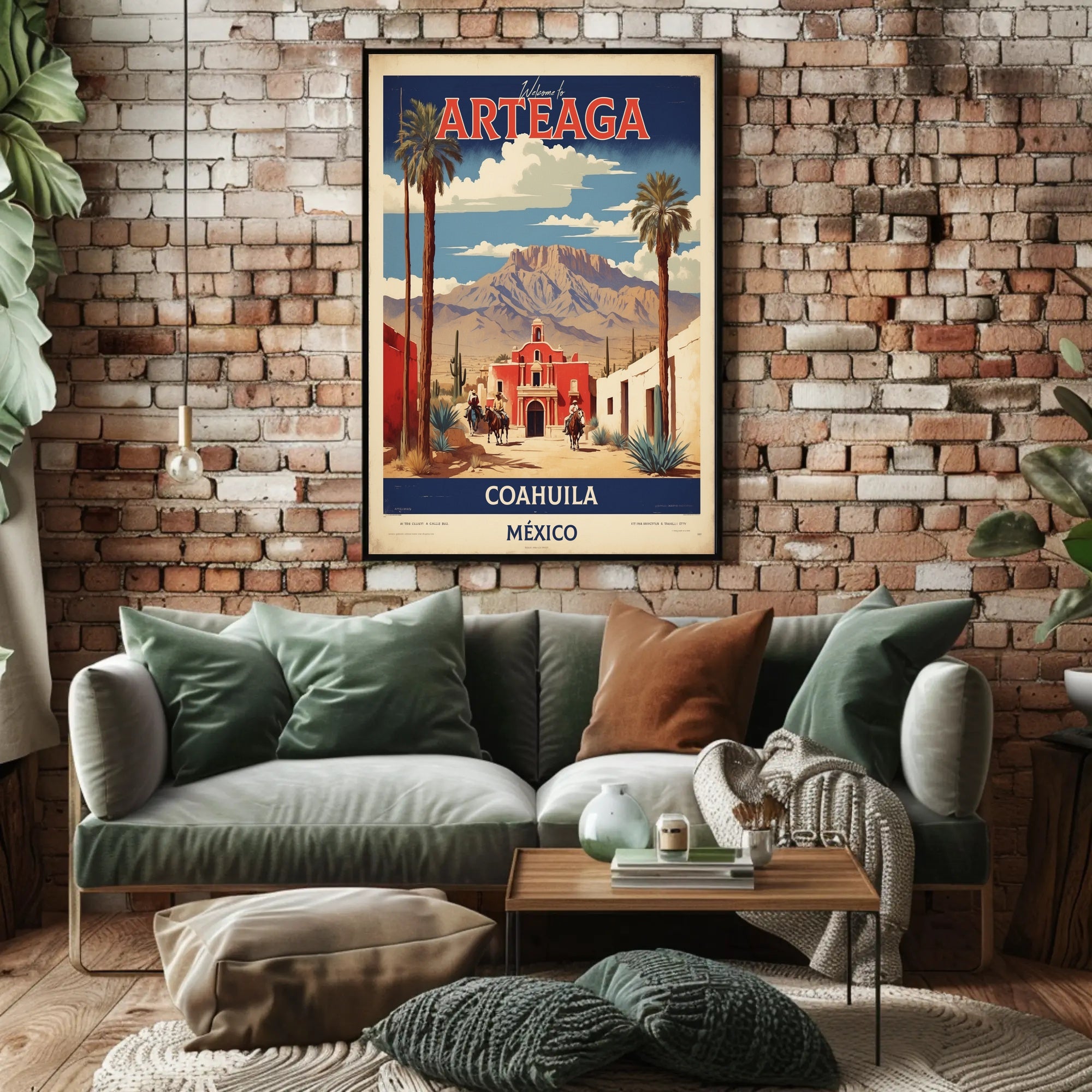 Arteaga Vintage Travel Advertisement with Heritage and Desert Travel Poster PosterGoat