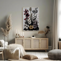 Artistic Floral Symphony in a Vintage Painted Style Poster PosterGoat