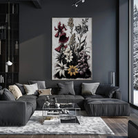 Artistic Floral Symphony in a Vintage Painted Style Poster PosterGoat