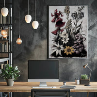 Artistic Floral Symphony in a Vintage Painted Style Poster PosterGoat