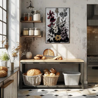 Artistic Floral Symphony in a Vintage Painted Style Poster PosterGoat