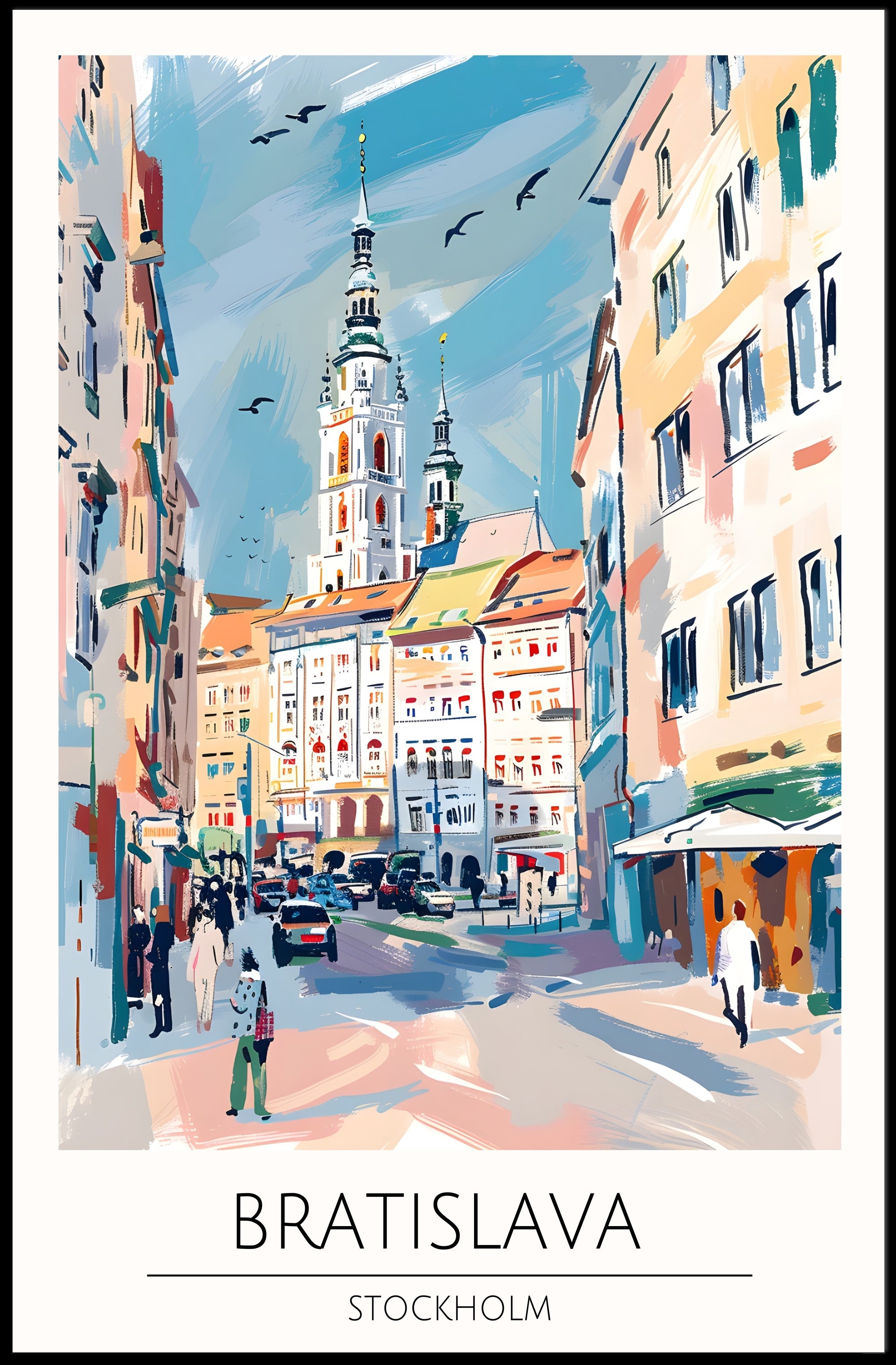 Artistic Impression of Bratislava Poster PosterGoat