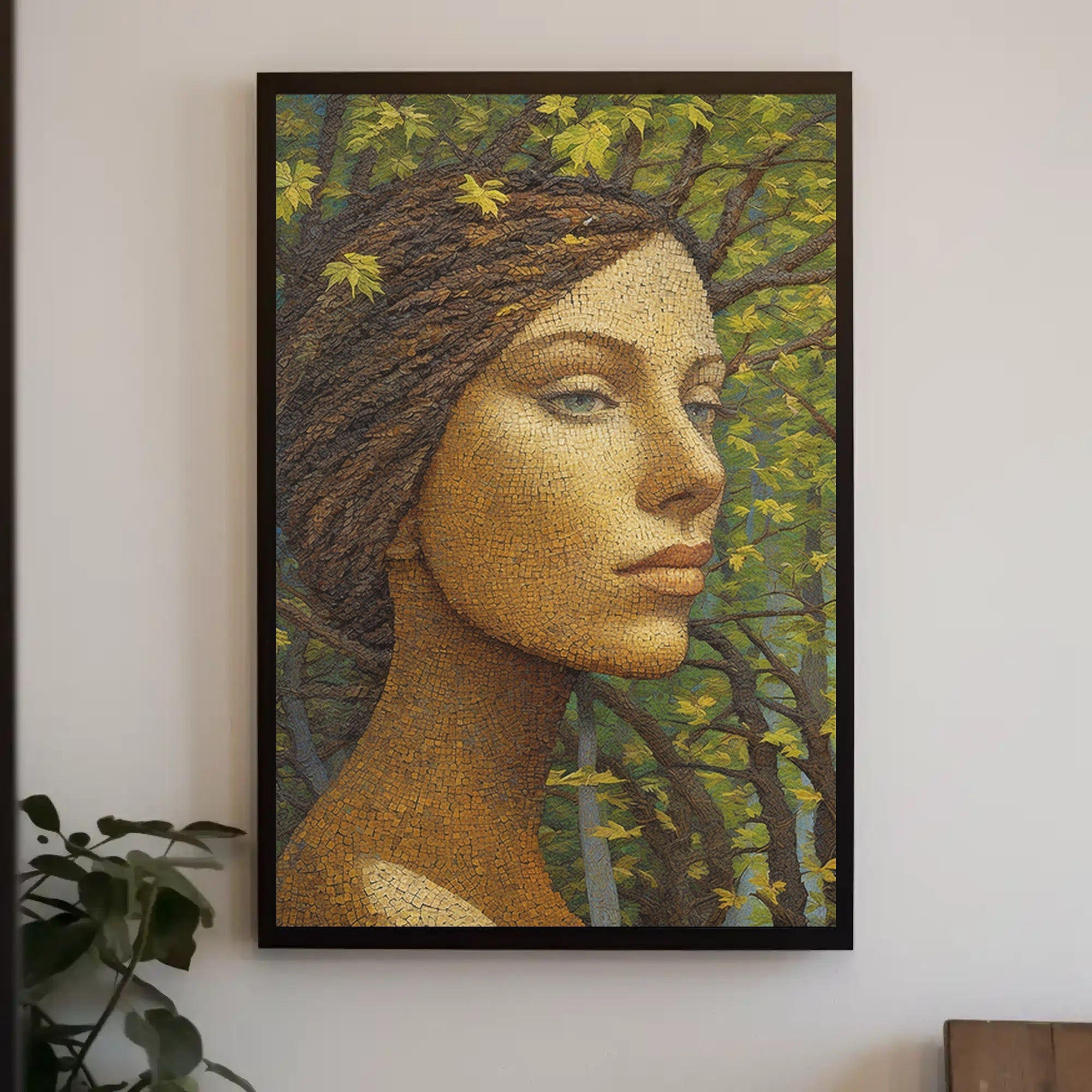 Artistic Woman-Nature Harmony Abstract, Artistic, or Pop Culture Poster PosterGoat