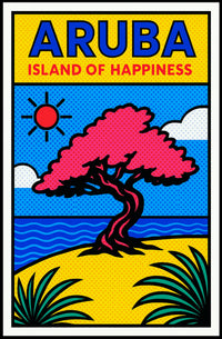 Aruba Island of Happiness Poster PosterGoat