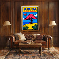 Aruba Island of Happiness Poster PosterGoat