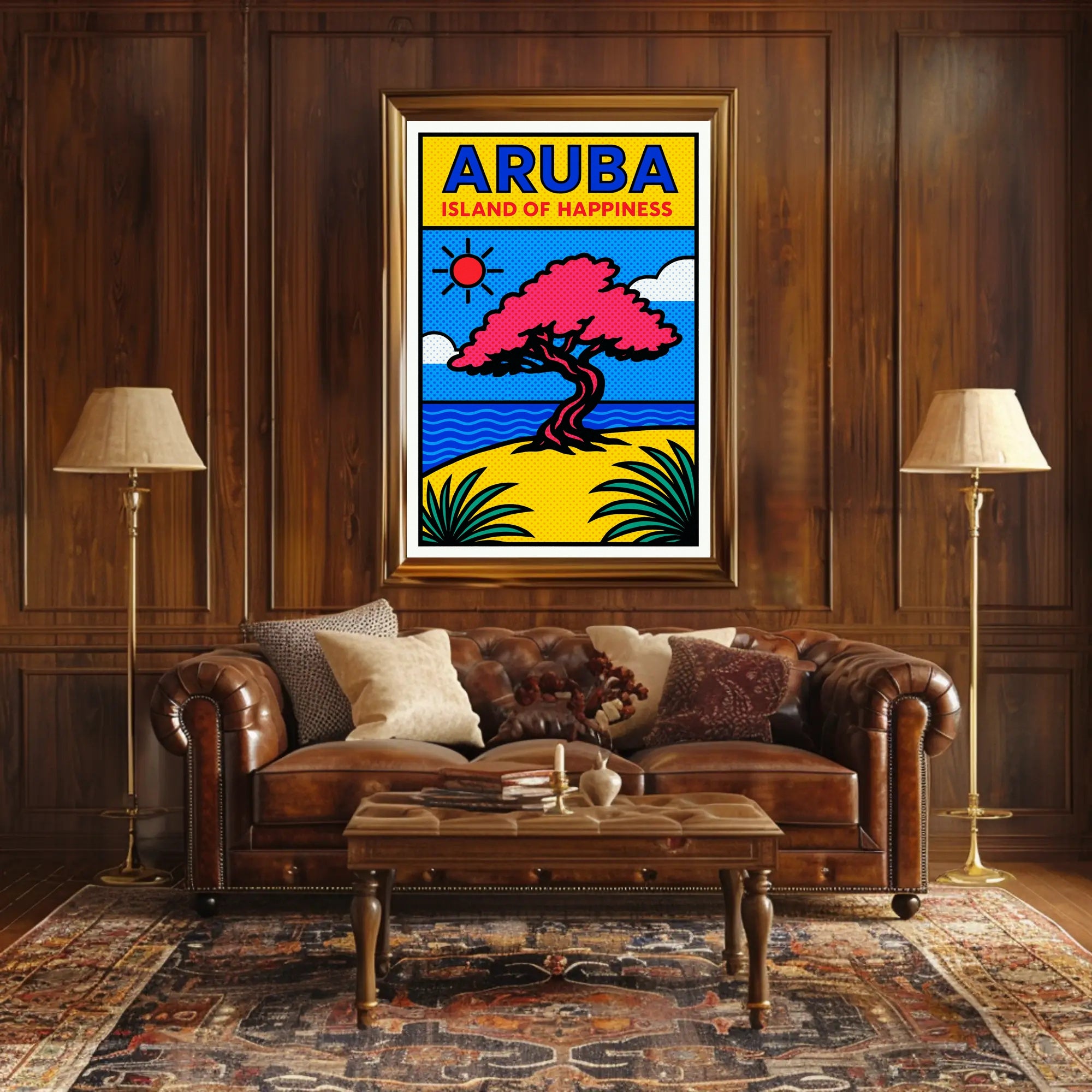 Aruba Island of Happiness Poster PosterGoat